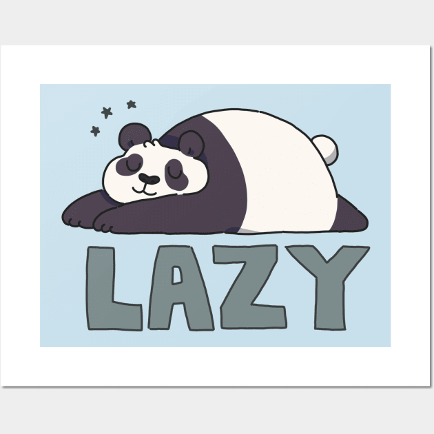 Lazy Panda Wall Art by goccart